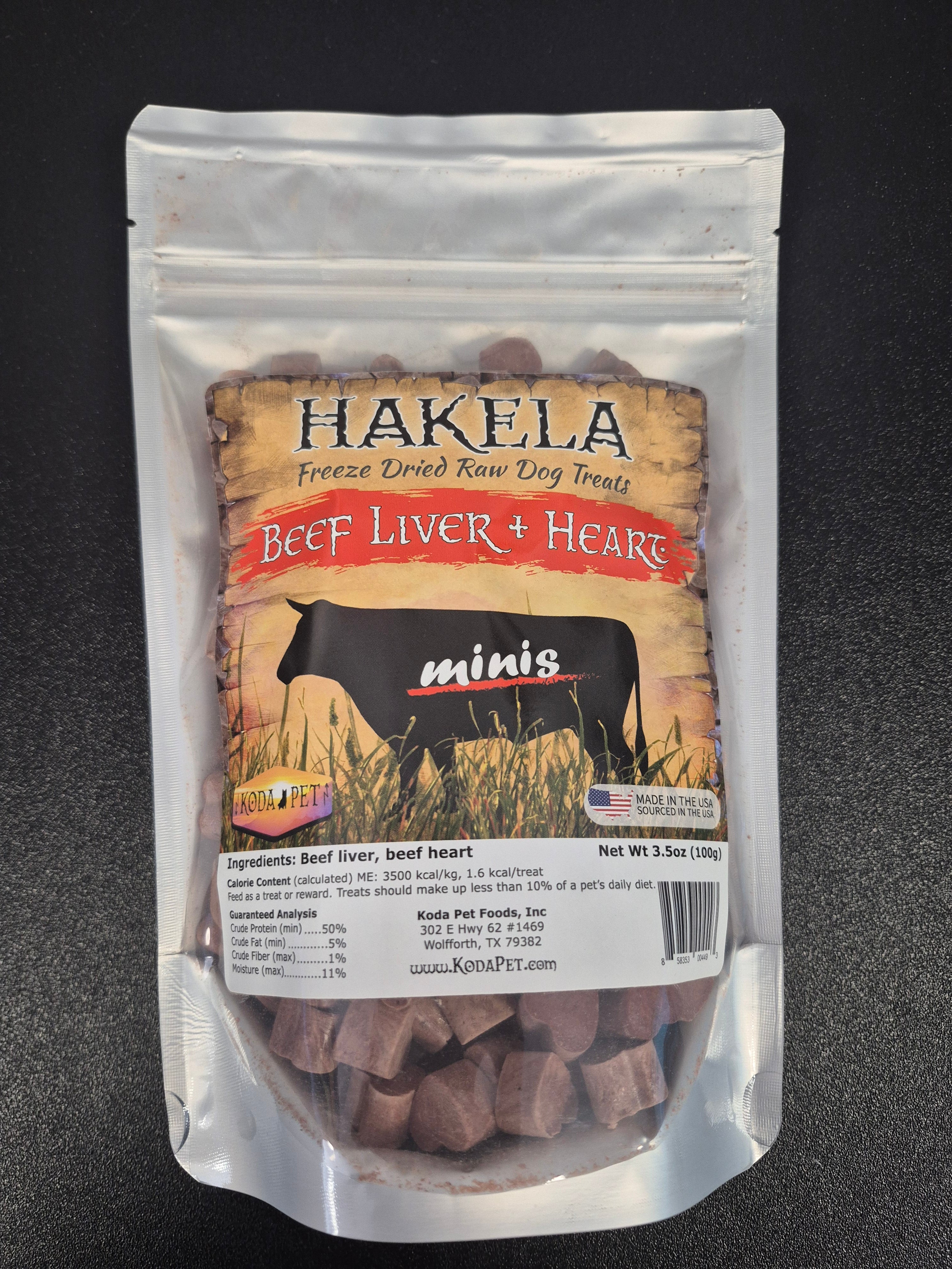 Freeze Dried beef liver and heart treats